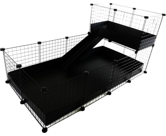 C&C MODULAR CAGE ONE-STOREY 4X2 + LOFT 2X1 + BLACK RAMP