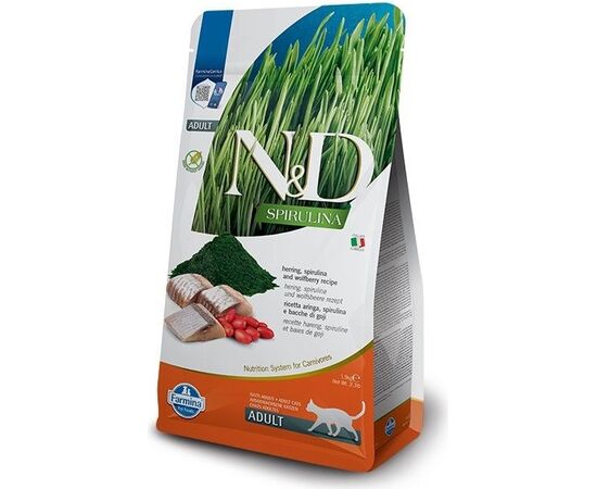 FARMINA N&D SPIRULINA HERRING - DRY CAT FOOD - 1.5 KG