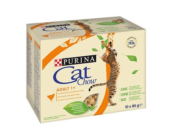 PURINA NESTLE PURINA CAT CHOW CHICKEN, ZUCCHINI - WET CAT FOOD - 10X85 G