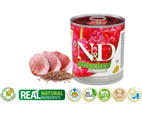 FARMINA N&D DOG QUINOA PORK NEUTERED - WET DOG FOOD - 285 G