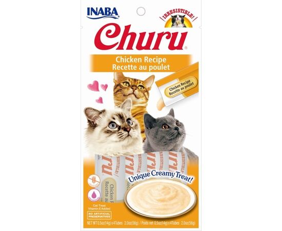 INABA CHURU CHICKEN - CAT TREATS - 4X14 G