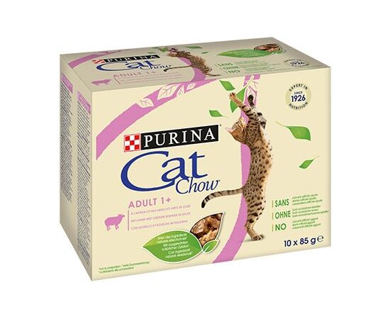 PURINA NESTLE PURINA CAT CHOW LAMB, GREEN BEANS - WET CAT FOOD - 10X85 G