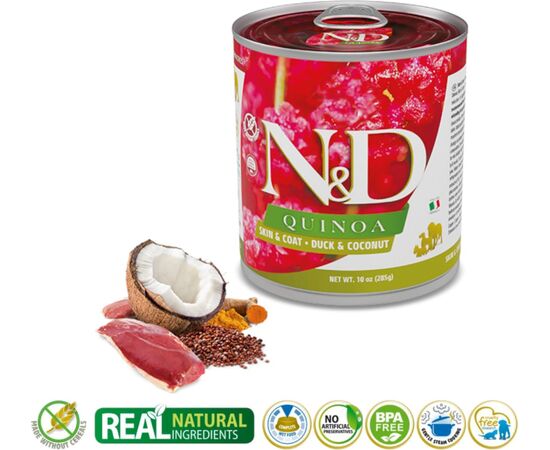 FARMINA N&D DOG QUINOA DUCK & COCONUT 285G