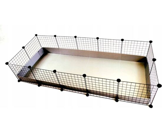 C&C MODULAR CAGE 5X2 PIG RABBIT HEDGEHOG SILVER 180 X 75 X 37 CM