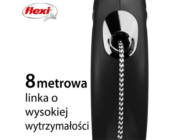 FLEXI NEW CLASSIC 8 M BLACK DOG RETRACTABLE LEAD