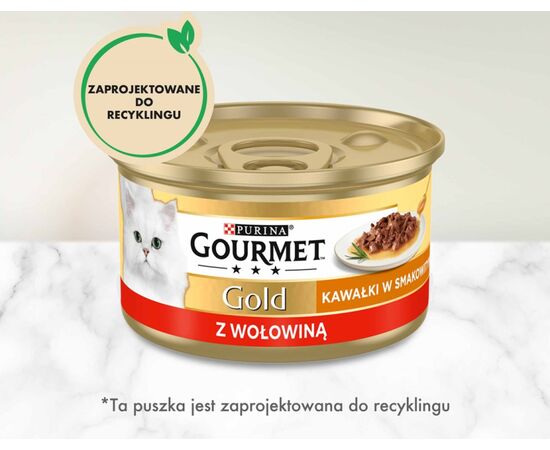 PURINA NESTLE GOURMET GOLD SAUCE DELIGHT BEEF - WET CAT FOOD - 85 G