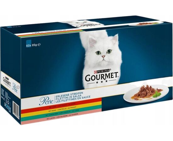 PURINA NESTLE PURINA GOURMET PERLE MIX - WET CAT FOOD - 60X85 G
