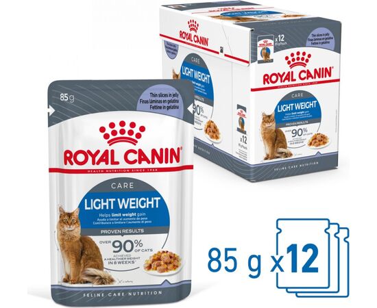 ROYAL CANIN FCN LIGHT WEIGHT CARE IN JELLY - WET FOOD FOR ADULT CATS - 12X85G