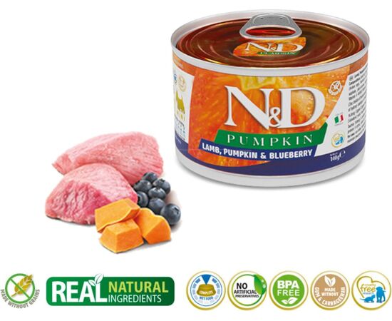 FARMINA N&D DOG LAMB&PUMPKIN&BLUEBERRY ADULT 140G