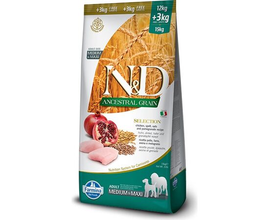 FARMINA PET FOOD N&D ANCESTRAL GRAIN CANINE 15 KG ADULT CHICKEN