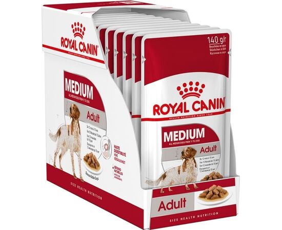 ROYAL CANIN SHN MEDIUM ADULT IN SAUCE - WET FOOD FOR ADULT DOGS - 10X140G