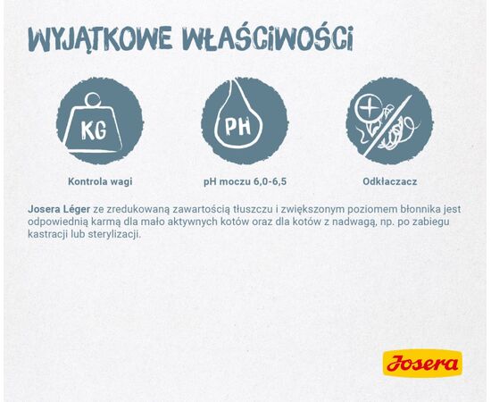 JOSERA LÉGER CATS DRY FOOD 10 KG ADULT POULTRY