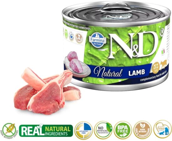 FARMINA N&D CAT NATURAL LAMB- WET CAT FOOD - 140 G