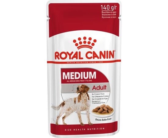 ROYAL CANIN SHN MEDIUM ADULT IN SAUCE - WET FOOD FOR ADULT DOGS - 10X140G
