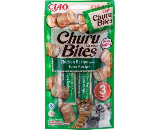 INABA CHURU BITES TUNA WITH CHICKEN - CAT TREATS - 3X10 G