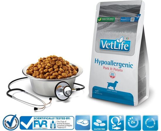 FARMINA VET LIFE HYPOALLERGENIC PORK & POTATO - DRY DOG FOOD - 2 KG