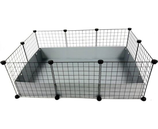 C&C MODULAR CAGE 3X2 110X75 CM GUINEA PIG, HEDGEHOG, SILVER GREY