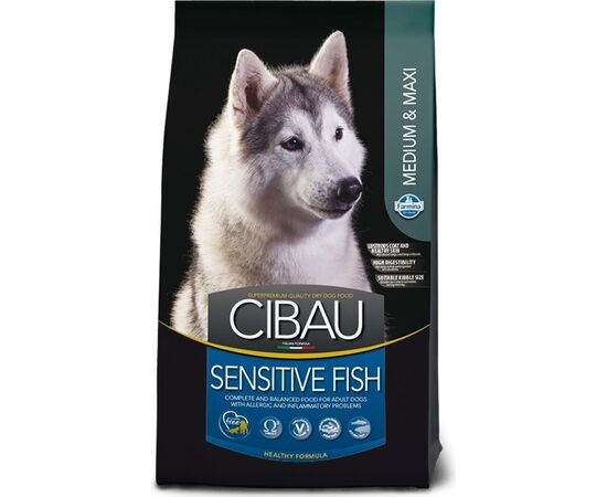 FARMINA CIBAU SENSITIVE FISH MEDIUM/MAXI 12KG + 2KG