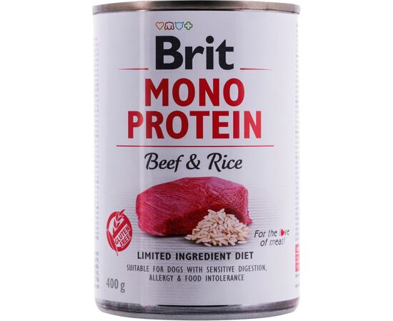 BRIT MONO PROTEIN BEEF & RICE - WET DOG FOOD - 400G