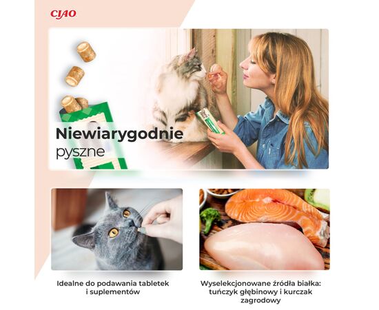 INABA CHURU BITES CHICKEN RECIPE WRAPS - CAT TREATS - 3X10 G