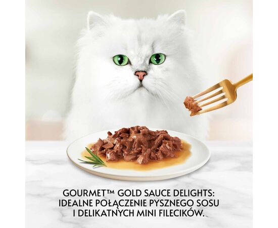 PURINA NESTLE GOURMET GOLD SAUCE DELIGHT BEEF - WET CAT FOOD - 85 G