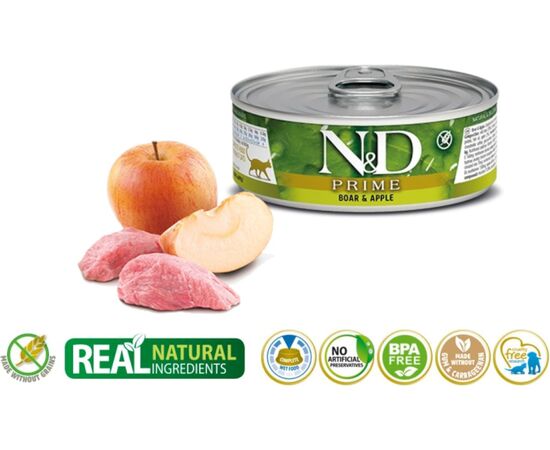 FARMINA N&D CAT PRIME BOAR & APPLE  70G