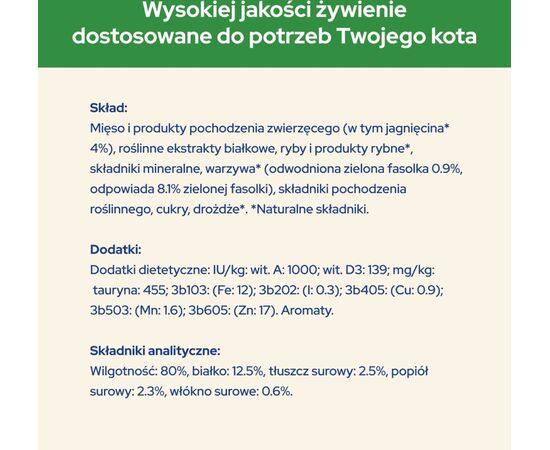 PURINA NESTLE CAT CHOW STERILISED GIG LAMB GREEN BEANS IN SAUCE 85G