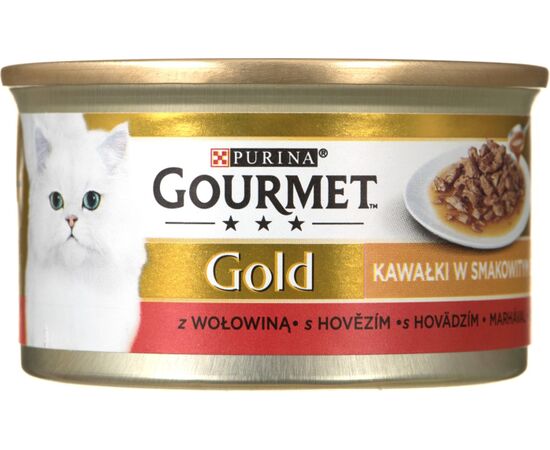 PURINA NESTLE GOURMET GOLD SAUCE DELIGHT BEEF - WET CAT FOOD - 85 G