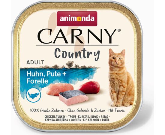 ANIMONDA CARNY COUNTRY CHICKEN, TURKEY + TROUT - WET CAT FOOD - 100 G