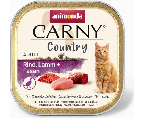 ANIMONDA CARNY COUNTRY BEEF, LAMB + PHEASANT - WET CAT FOOD - 100 G