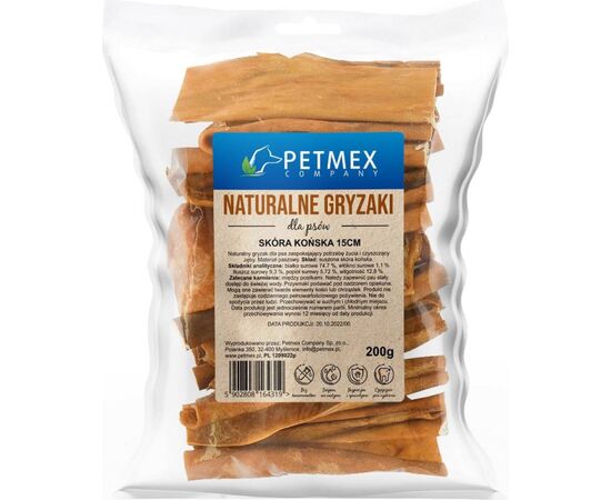 PETMEX SKÓRA KOŃSKA 15CM - PRZYSMAK DLA PSA - 200G