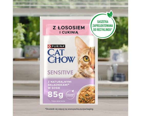 PURINA NESTLE PURINA CAT CHOW SENSITIVE GIG WITH SALMON AND ZUCCHINI IN SAUCE - WET FOOD FOR CATS - 85 G