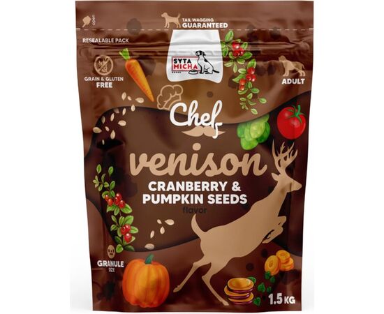 SYTA MICHA CHEF VENISON WITH CRANBERRY AND PUMPKIN SEEDS - DRY DOG FOOD - 1,5KG