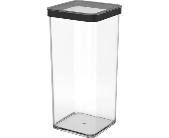 ROTHO POJEMNIK NA PRZYSMAKI KWADRATOWY 1.5L LOFT TRANSPARENTNY/CZARNY