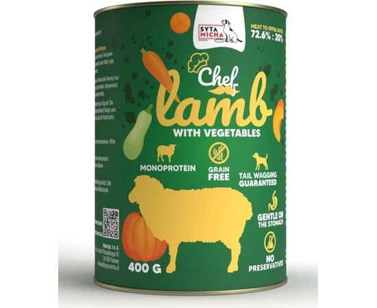SYTA MICHA CHEF LAMB WITH VEGETABLES - WET DOG FOOD - 400G