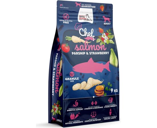 SYTA MICHA CHEF SALMON, PARSNIP AND STRAWBERRY - DRY DOG FOOD - 9KG