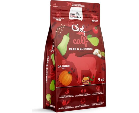SYTA MICHA CHEF CALF, PEAR AND ZUCCHINI - DRY DOG FOOD - 9KG