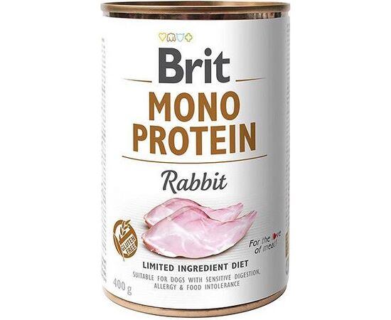 BRIT MONO PROTEIN RABBIT - KARMA MOKRA DLA PSA - 400G