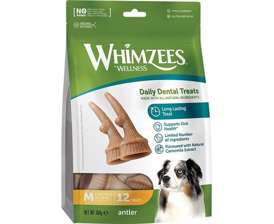 WHIMZEES GRYZAK DENTYSTYCZNY WEGE RÓG ROZM. M 12SZT