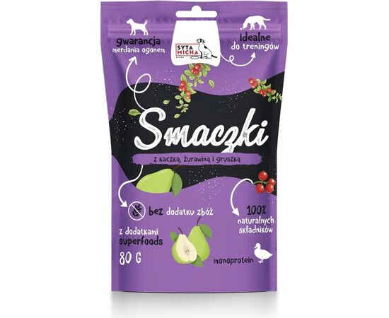 SYTA MICHA DUCK, CRANBERRY AND PEAR TREATS - DOG TREAT - 80 G