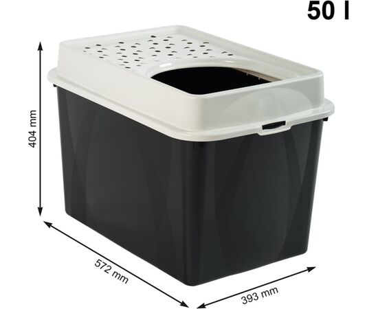 ROTHO BERTY ECO BLACK - CAT LITTER BOX