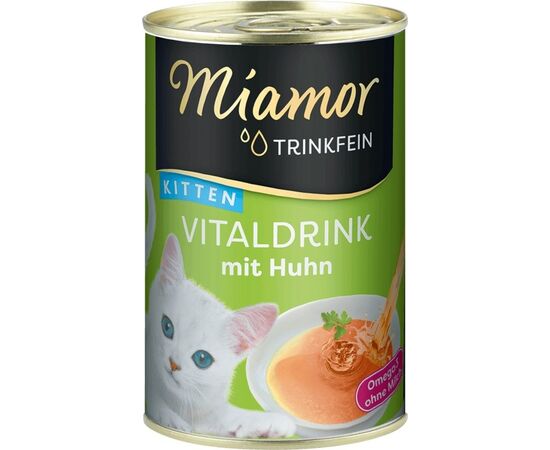 MIAMOR TRINKFEIN KITTEN VITALDRINK WITH CHICKEN - CAT TREATS - 135ML