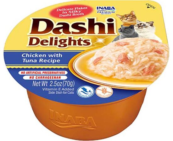 INABA DASHI DELIGHTS CHICKEN TUNA BOUILLON - CAT TREAT - 70G