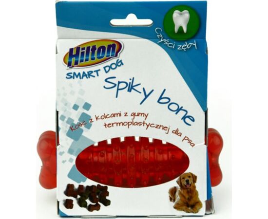 HILTON DOG SPIKY BALL MIX KOLOR KOŚĆ Z KOLCAMI  12CM DLA PSA