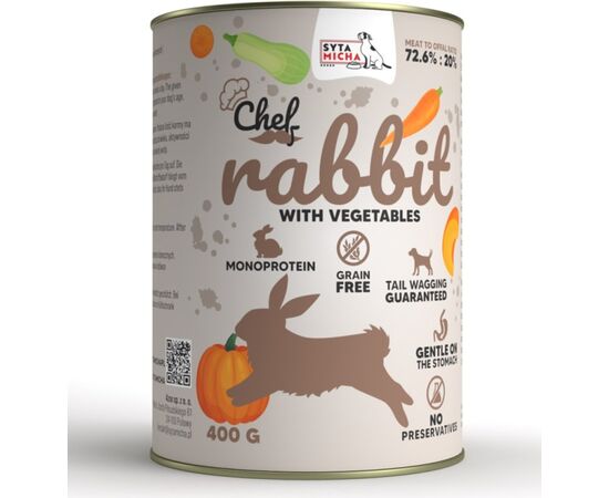 SYTA MICHA CHEF RABBIT WITH VEGETABLES - WET DOG FOOD - 400 G