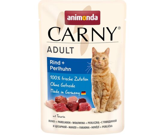 ANIMONDA CARNY ADULT BEEF AND GUINEA FOWL - WET CAT FOOD - 85G