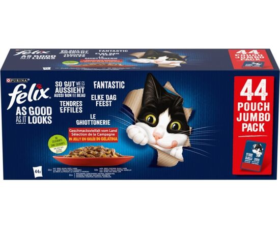 PURINA NESTLE PURINA FELIX FANTASTIC MIX IN JELLY - WET CAT FOOD - 44 X 85G