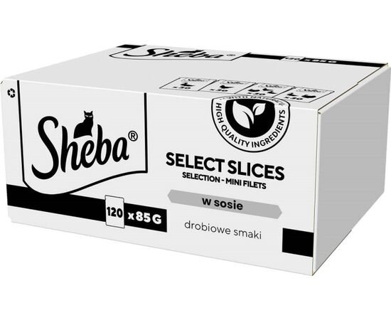 SHEBA SELECT SLICES POULTRY FLAVORS - WET CAT FOOD - 120 X 85G