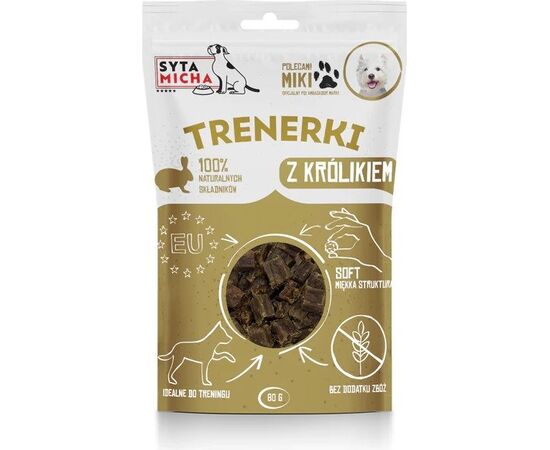 SYTA MICHA TRENERKI Z KRÓLIKA – PRZYSMAK DLA PSA - 80G