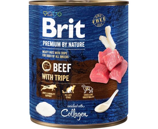 BRIT PREMIUM BY NATURE BEEF WITH TRIPE - WET DOG FOOD - 800 G